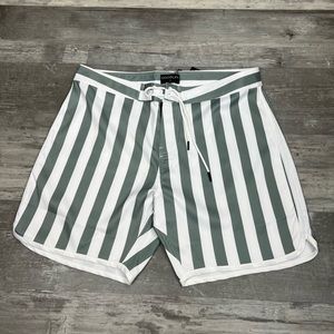 Goodlife NWT Grey & White Stripe Shorts 36
